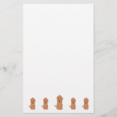 Red Goldendoodle Dog Design Briefpapier (Voorkant)