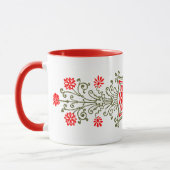 Red Golds Floral Art Koffie Mok (Links)