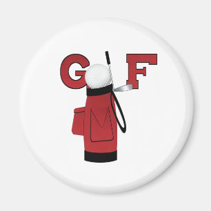Red Golf Bag Golf Magneet