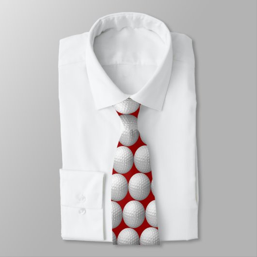 Red Golf Ball Stropdas (Gebonden)