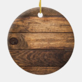 Red Golf Cart met kerstversiering met bomen Keramisch Ornament (Achterkant)