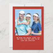 Red Golf Season's Groeten Kerstmis Foto Feestdagenkaart (Achterkant)