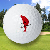 Red Golfer Putting Golfballen