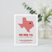 Red Gone South, jullie gaan Briefkaart (Staand voorkant)