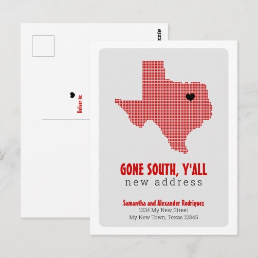 Red Gone South, jullie gaan Briefkaart (Voorkant / Achterkant)