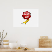 Red Good Job Ribbon Poster (Keuken)