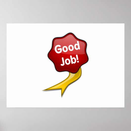 Red Good Job Ribbon Poster (Voorkant)