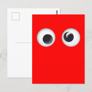 Red Googly Eyes Valentijnsdag Briefkaart