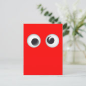Red Googly Eyes Valentijnsdag Briefkaart (Staand voorkant)
