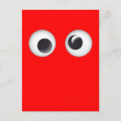 Red Googly Eyes Valentijnsdag Briefkaart (Voorkant)