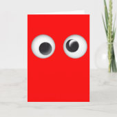 Red Googly Eyes Valentijnsdag Kaart (Voorkant)