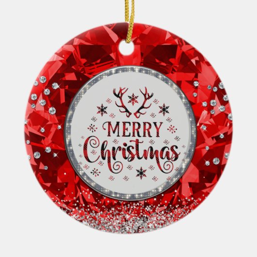 Red Goraalse smaragdkerkerkeramiek of Keramisch Ornament (Voorkant)