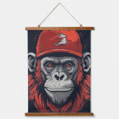 Red Gorilla Hangend Wandkleed (Voorkant)
