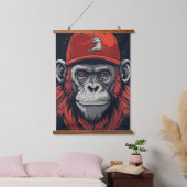 Red Gorilla Hangend Wandkleed (Slaapkamer)