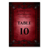 Red Gothic Halloween Alternative Wedding Kaart (Voorkant)