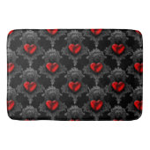 Red Gothic Heart Badmat (Voorkant)