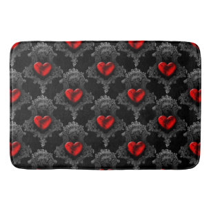 Red Gothic Heart Badmat