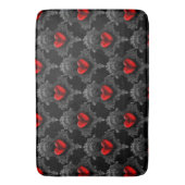 Red Gothic Heart Badmat (Voorkant Verticaal)
