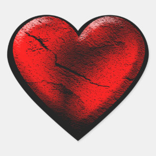 Red Gothic Heart Sticker