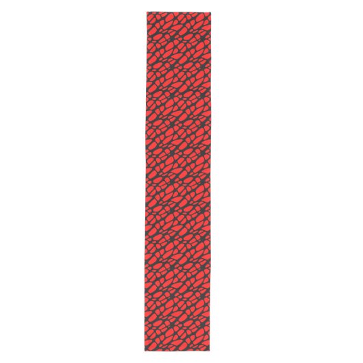 Red gothic Organic Web Pattern Medium Table Runner Tafelloper (Voorkant)