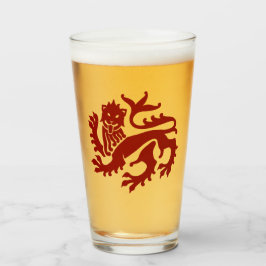 Red Gothic Revival Lion glas