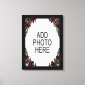 Red Gothic Roos Voeg uw foto-Lijst toe Canvas Afdruk (Voorkant)