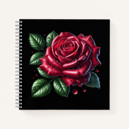 Red Gothic Rose Notitieboek