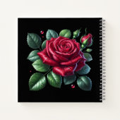 Red Gothic Rose Notitieboek (Achterkant)