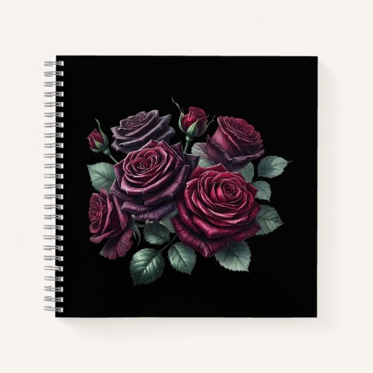 Red Gothic Roses Notitieboek (Voorkant)