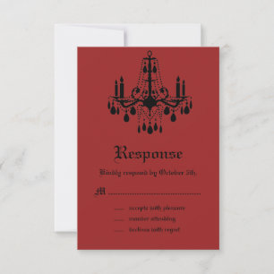 Red Gothic RSVP Kaartje