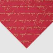 Red Goud Kerst Typografie Patroon#36 ID1009 Tissuepapier (Detail)