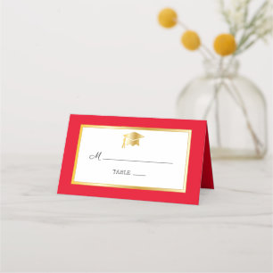 Red   Goud   Wit Afstudeerder Pet Plaatskaarten Plaatskaartje