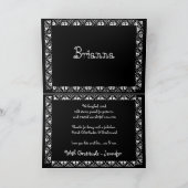 RED Gown & Lace - DANK U bruidsmeisje Bedankkaart (Binnen)