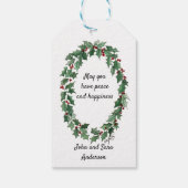 Red Gowned Angel brengt harten mee met vredesticht Cadeaulabel (Achterkant)