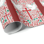 Red Grace: Dove-geïnspireerde Christelijk Front De Cadeaupapier (Rol Hoek)