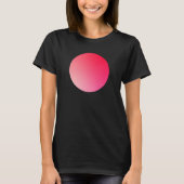 Red Gradient Circle Vignette Abstract Design T-shirt (Voorkant)