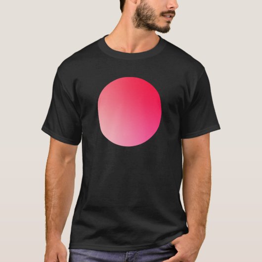 Red Gradient Circle Vignette Abstract Design T-shirt (Voorkant)