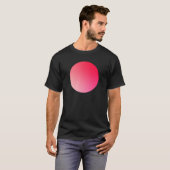 Red Gradient Circle Vignette Abstract Design T-shirt (Voorkant volledig)