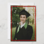 Red Graduation Cap Cowboy Boot Arrangement Kaart (Achterkant)