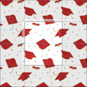 Red Graduation Cap Toss Stof (Delen)