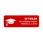 Red Graduation Etiket (Voorkant)