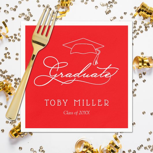 Red Graduation Party Servet
