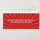 Red Graduation Party Ticket Invitation Kaart (Achterkant)