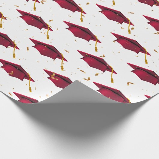 Red Gradus en Gold Confetti Cadeaupapier (Hoek)
