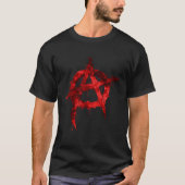 Red Graffiti Anarchy Symbol T-shirt (Voorkant)