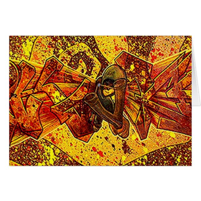 Red Graffiti-kaart (Voorkant Horizontaal)