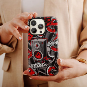 Red Graffiti Style iPhone iPhone 14 Hoesje-Mate Case-Mate iPhone 14 Hoesje