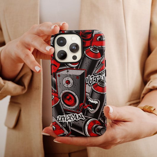 Red Graffiti Style iPhone | iPhone 14 Hoesje-Mate Case-Mate iPhone Case
