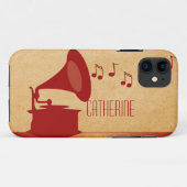 Red Gramophone BT ID iPhone 5 Hoesje (Achterkant (horizontaal))