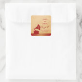Red Gramophone Save the Date Stickers (Tas)